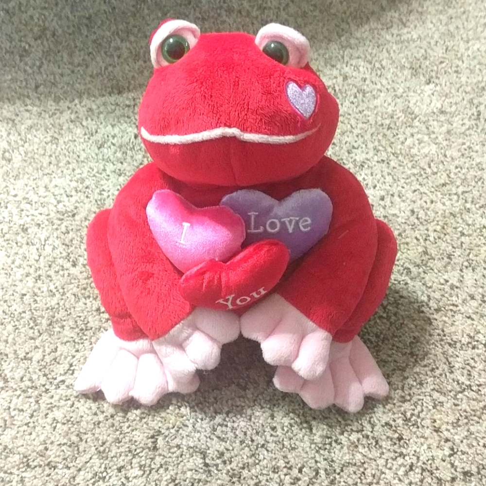 🌷🌷🌷Stuffed I love you frog